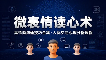 微表情读心术与高情商沟通技巧合集人际交往心理分析课程