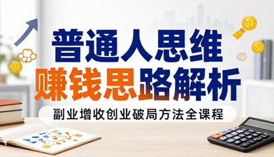 普通人思维赚钱思路解析副业增收创业破局方法全课程