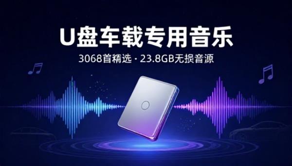 U 盘车载专用音乐 3068 首 23.8GB 车载音频素材
