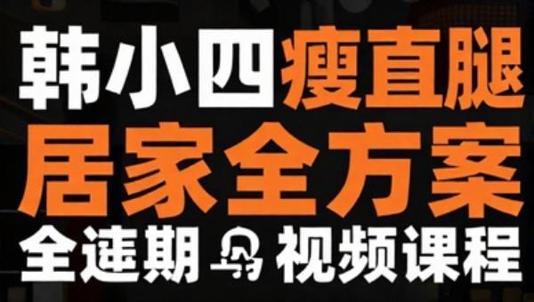 韩小四瘦腿直腿居家训练全方案视频课程
