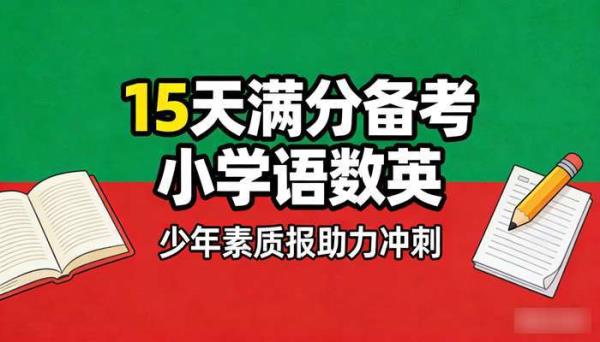 2025秋少年素质报15天满分备考：小学语数英