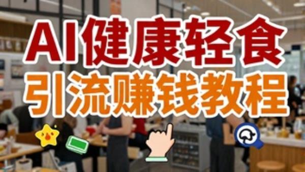 AI健康轻食引流赚钱教程
