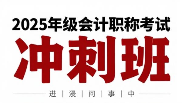 2025年初级会计职称考试冲刺班视频课程