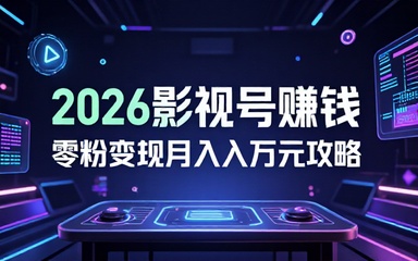 2026影视号赚钱全攻略：0粉变现月入万