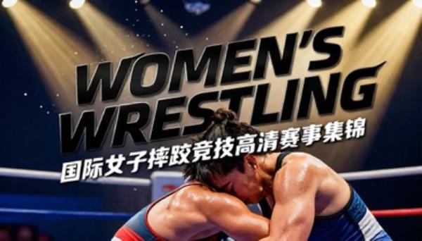 国外女子摔跤竞技赛事高清视频素材
