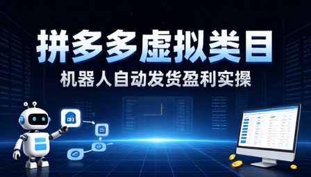 拼多多虚拟类目机器人自动发货盈利实操