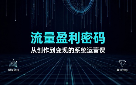 自媒体内容创作变现课程学习账号运营打造流量盈利模式