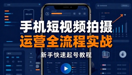手机短视频拍摄运营全流程实战新手快速起号教程