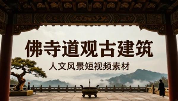 佛寺道观古建筑人文风景短视频素材
