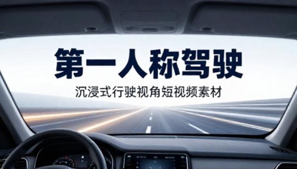 第一人称开车行驶视角短视频素材