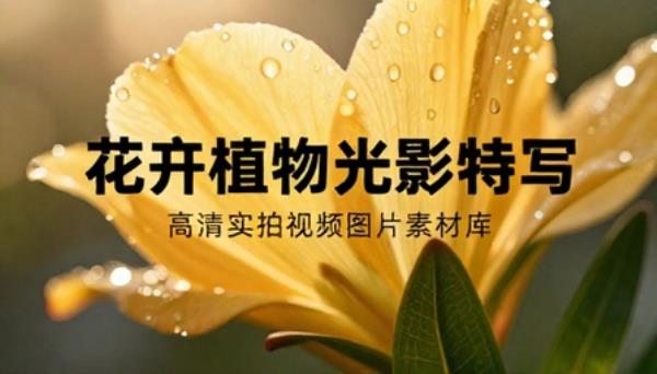 花卉植物光影特写高清实拍视频图片素材