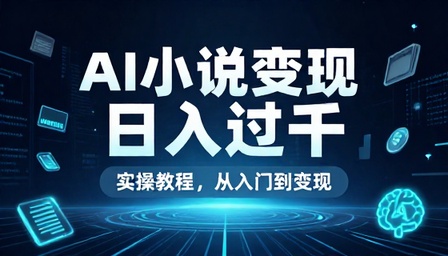 AI 工具写小说变现日入过千实操教程
