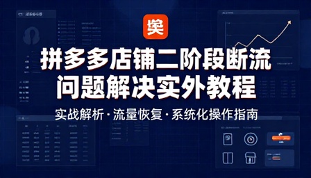 拼多多店铺二阶段断流问题解决实操教程