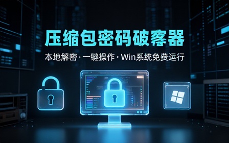 电脑压缩包文件密码破解器！免费使用，纯本地解密操作，支持win系统运行，免安装即可一键操作-Ziperello