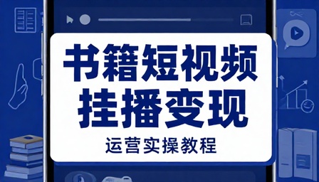 书籍短视频挂播变现与运营实操教程