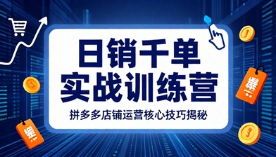 拼多多店铺日销千单运营技巧与实战训练营