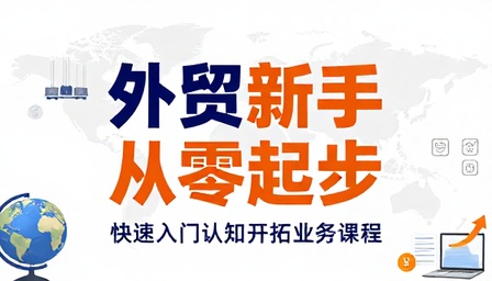 外贸行业新手从零起步快速入门认知开拓业务课程