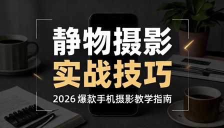 2026 爆款手机静物摄影实战技巧教学