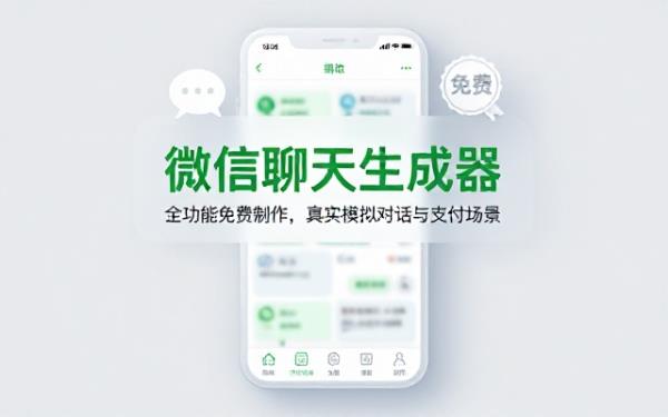 手机微信聊天对话生成器！支持转账、对话、群聊、朋友圈、红包内容生成，完全免费，无任何广告