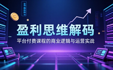 平台付费盈利思维课程剖析获利逻辑掌握商业逐利运营思路