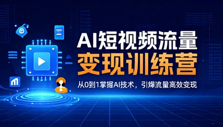 短视频结合 AI 技术流量获取与变现训练营课程