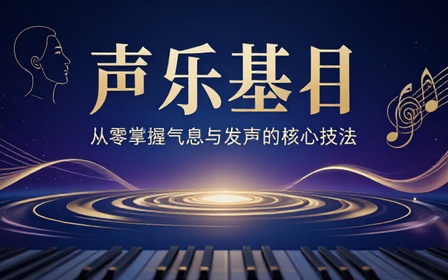 声乐歌唱基础练习课程掌握发声气息把控演唱基础技巧