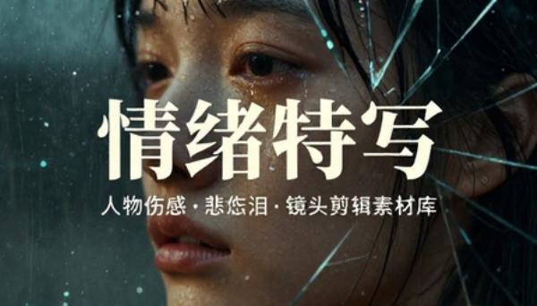 人物伤感悲伤哭泣情绪镜头剪辑素材
