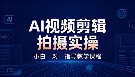 AI 视频剪辑拍摄实操小白一对一指导教学课程