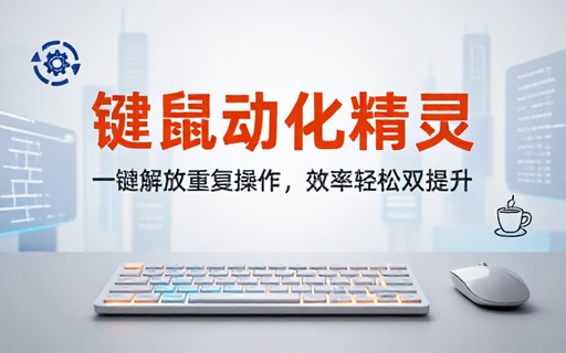 键盘鼠标自动化工具！一键搞定办公机械重复操作，轻松省下1小时，摸鱼时间又多了，键鼠精灵
