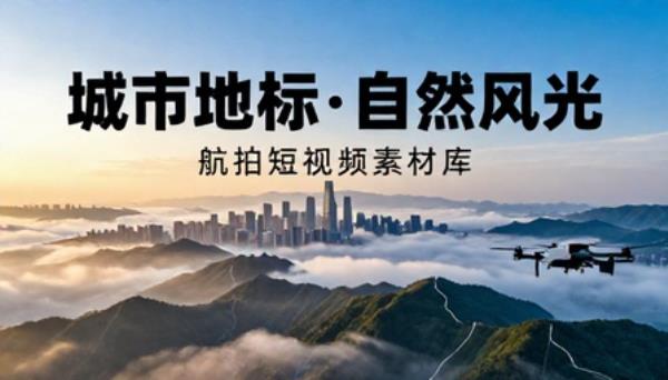 城市地标自然风光短视频航拍素材