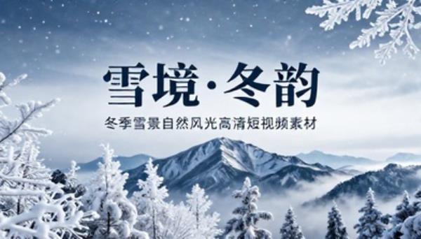 冬季雪景自然风光高清短视频素材