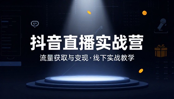 抖音直播流量获取与变现线下实战教学