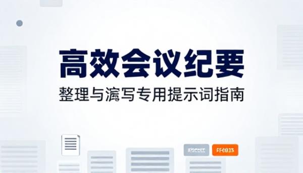 会议纪要整理与撰写专用提示词