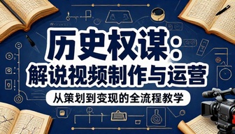 历史权谋解说视频制作与运营教学课程