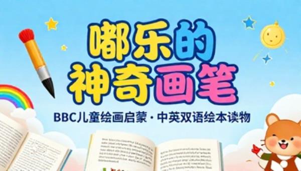 BBC 儿童绘画启蒙嘟乐的神奇画笔中英双语绘本读物