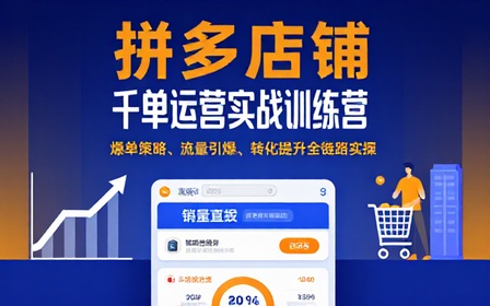 拼多多店铺日销千单运营实战训练营课程