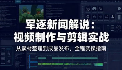 军迷新闻解说视频制作与剪辑实操教程
