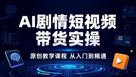 原创 AI 剧情短视频带货实操教学课程