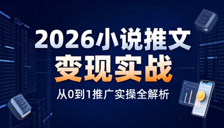 2026 小说推文项目推广变现实操教程
