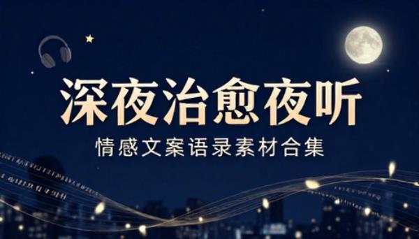 深夜情感治愈夜听文案语录素材合集