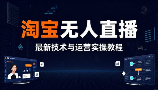 淘宝无人直播最新技术与运营实操教程