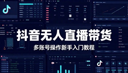 抖音无人直播带货多账号操作新手入门教程