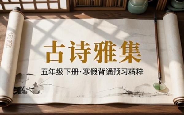 五年级下册语文寒假古诗背诵预习资料