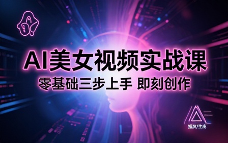 AI美女视频制作实战课：零基础三步上手