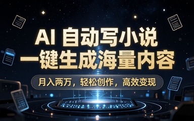 AI 自动写小说一键生成大量内容月入两万