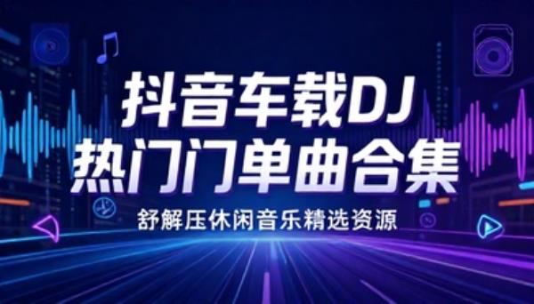 抖音车载 DJ 热门单曲合集舒缓解压休闲音乐精选资源
