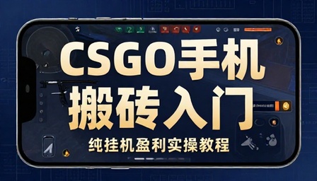 CSGO 游戏纯挂机搬砖盈利手机端实操入门教程
