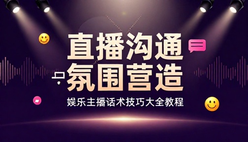娱乐主播直播沟通话术与氛围营造技巧大全教程