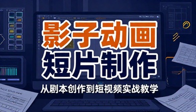 影子动画短视频制作方法与剧本创作教学课程