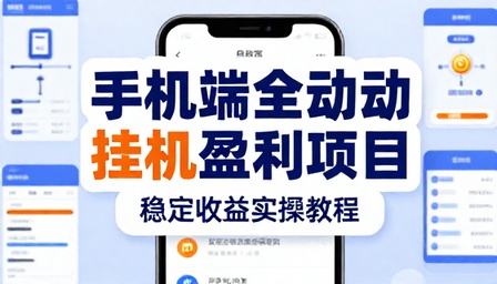 手机端全自动挂机盈利项目稳定收益实操教程